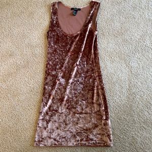 F21 Bronze velvet dress